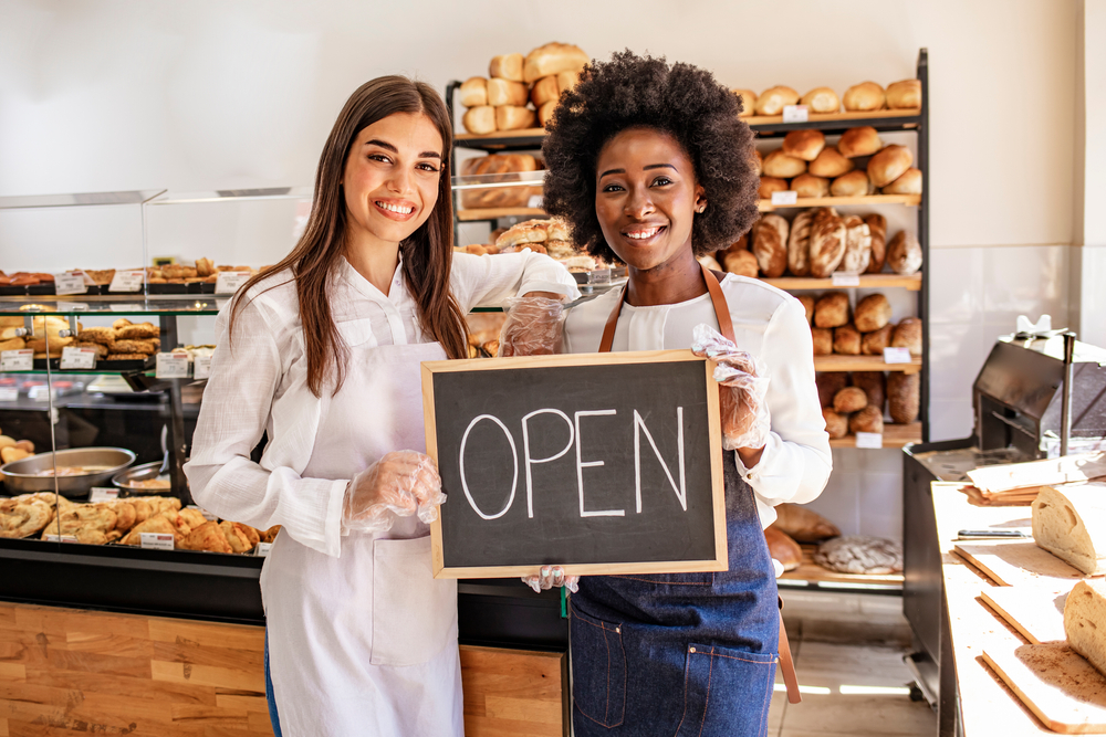 Stop,By,For,Homemade,Delicious,Bread!,Loving,Young,Women,Embracing